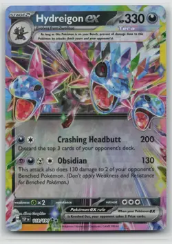 Pokemon Card Hydreigon ex Double Rare SV08: Surging Sparks 119/191 NM - Image 1