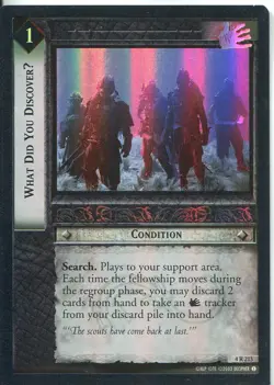 Lord Of The Rings CCG Foil Card TTT 4.R213 What Did You Discover - Image 1
