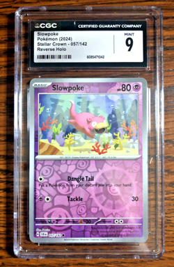 Slowpoke Reverse Holo #057 - CGC MINT 9 - 2024 SV Stellar Crown - Pokemon TCG - Image 1