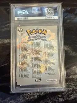 Pokemon 1999 Topps TV Checklist Foil PSA 10 - Image 2