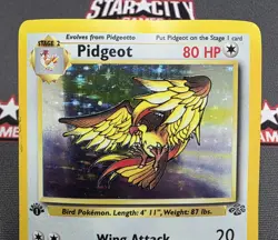1999 Pokemon 1st Edition Jungle- DAMAGED -HOLO Pidgeot #8/64 - Image 3
