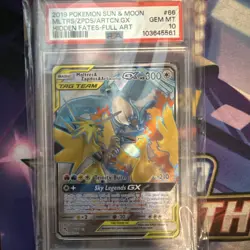 2019 POKEMON SUN & MOON MLTRS/ZPDS/ARTCN.GX HIDDEN FATES-FULL ART #66 PSA 10 - Image 1
