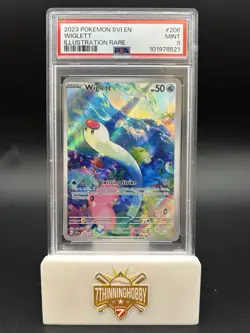 2023 POKEMON SVI EN-SCARLET & VIOLET ILLUSTRATION RARE #206 WIGLETT PSA 9 - Image 1
