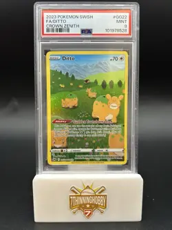 2023 Pokemon swsh FA / Ditto Crown Zenith Full Art #GG22 PSA 9 MINT - Image 1