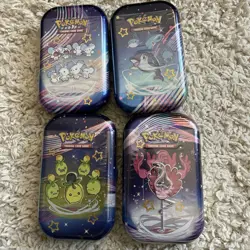3x Pokemon Paldean Fates Mini Tins Lot. FACTORY SEALED. 6 Booster Packs Total! - Image 1