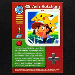 topps Pokemon TV Animation Series 1 Rainbow Holo Foil TV1 Ash Ketchum - Image 2