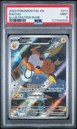 Pokemon PAL EN-Paldea Evolved #211 RAICHU ILLUSTRATION RARE PSA 9 - Image 1