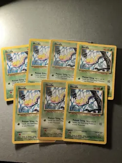 Pokemon TCG Weedle Lot of 7 69/102 Base Set Unlimited Common NM 1999 WOTC - Image 1
