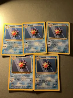 Pokemon TCG Starmie Lot of 5 64/102 Base Set Unlimited Uncommon NM WOTC 1999 - Image 1