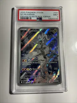 2025 POKEMON JTG EN-JOURNEY TOGETHER ILLUSTRATION RARE #167 N'S RESHIRAM PSA 9 - Image 1