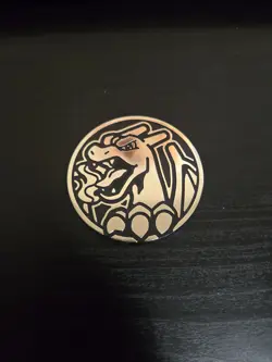 Pokemon TCG Sword & Shield Astral Radiance Jumbo Charizard Promo Gold Coin - Image 1