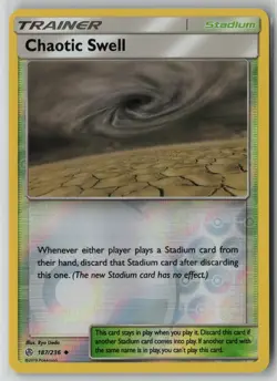 Chaotic Swell 187/236 Pokemon Cosmic Eclipse Reverse Holo Near Mint 1 - Image 1