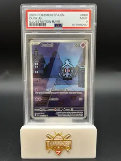 2024 POKEMON SFA EN-SHROUDED FABLE ILLUSTRATION RARE #068 DUSKULL PSA 9 MINT - Image 1