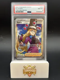 Avery Trainer Ultra Rare 187/198 Pokemon 2021 Chilling Reign PSA 8 NM-MT - Image 1
