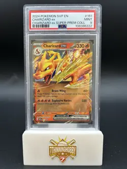 2024 Pokemon SVP EN Charizard ex Super Premium Collection #161 PSA 9 Mint - Image 1