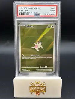 2024 POKEMON SSP EN-SURGING SPARKS ILLUSTRATION RARE #212 SLAKOTH PSA 9 - Image 1