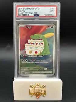 2024 POKEMON SCR EN-STELLAR CROWN ILLUSTRATION RARE #154 GULPIN PSA 9 - Image 1