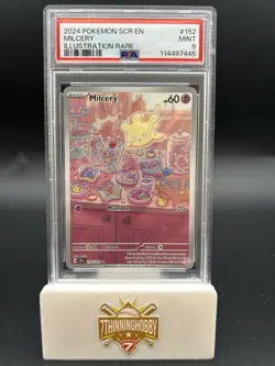 2024 POKEMON SCR EN-STELLAR CROWN ILLUSTRATION RARE #152 MILCERY PSA 9 - Image 1