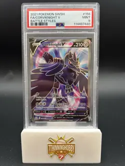 Corviknight V (Full Art) 156/163 Swsh05: Battle Styles Holo Pokemon PSA 9 MINT - Image 1