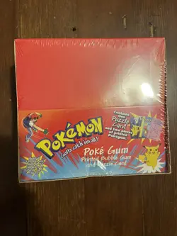 Pokemon 1999 Poke' Gum & Puzzle Box, 36 packs - Vintage Factory Sealed - Image 1