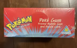 Pokemon 1999 Poke' Gum & Puzzle Box, 36 packs - Vintage Factory Sealed - Image 2