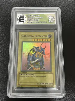 Yu-Gi-Oh 2002 Garnecia Elefantis Super Rare 1st Edition MRD-125 ES 9.5 Mint + - Image 1