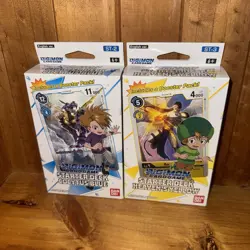 Digimon Card Game ST-2 Cocytus Blue & ST-3 Heaven's Yellow Starter Decks - Image 1