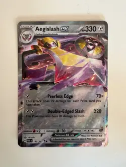 Pokemon Card • Aegislash ex • Paradox Rift 135/182 • RR • ENG • MINT - Image 1
