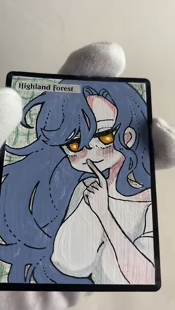 Hand Painted Altered MTG Card,forest,Anime Girl,waifu FromJapan 2025 #y9 - Image 2