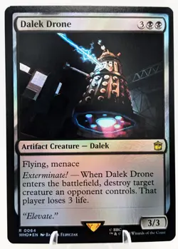 Dalek Drone (FOIL) MTG Doctor WHO | Daleks Tribal Removal EDH Commander | NEW NM - Image 1
