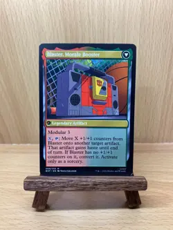 Blaster Combat DJ // Blaster Morale Booster - NM - BOT 008 - MTG Transformers - Image 2