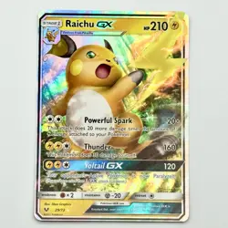 Raichu GX 29/73 Lightly Played Shining Legends Ultra Rare Full Art Pokemon Card - Image 1