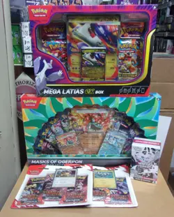 POKEMON MASKS OGERPON + MEGA LATIAS + WHITE BUNDLE + (2) DESTINED BLISTERS - Image 1