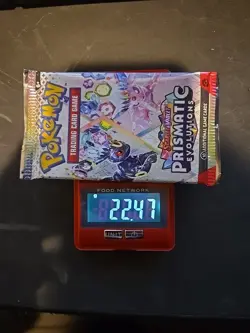 22.47g HEAVY Prismatic Evolutions Pokemon Sealed Booster Pack New - Image 1