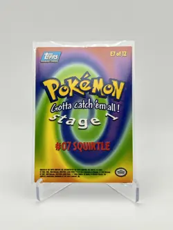 [LP] 1998 Vintage Pokemon Topps Card - #07 Squirtle (E7 of 12) - Image 2