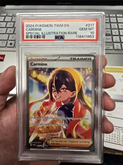 PSA 10 Carmine 217/167 Full Art SIR Twilight Masquerade 2024 Pokemon - Image 1