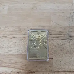 1999 Burger King Pokemon Pikachu 23K Gold‑Plated Card #25 Clear Case - Image 2