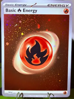 Pokemon TCG Cosmos Holo Fire Energy SVE EN 002 Scarlet & Violet 151 - Image 1