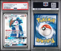 2019 Pokemon Sun & Moon Hidden Fates Lycanroc GX SV66 PSA 9 MINT - Image 3