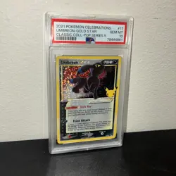 2021 Pokemon Celebrations Classic Collection #17 UMBREON GOLD STAR PSA 10 graded - Image 1