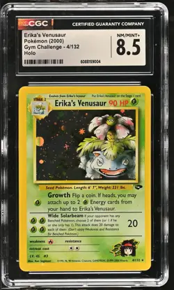 CGC 8.5 Erika's Venusaur 2000 Gym Challenge 4/132 Holo Pokemon Card - Image 1