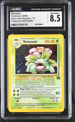 CGC 8.5 Venusaur 2000 Black Star Promos 13 Holo Pokemon Card - Image 1