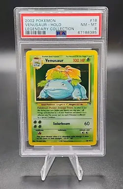 PSA 8 NM-MT 2002 Pokemon Legendary Collection Venusaur Holo 18/110 - Image 1