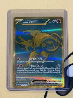 Chi-Yu ex 241/091 Gold Secret Rare Pokemon TCG Paldean Fates (NM) - Image 1