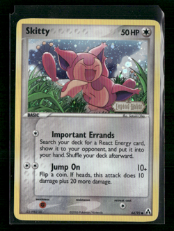 2006 Pokemon Skitty 64/92 Legend Maker Reverse Holo MP - Image 1