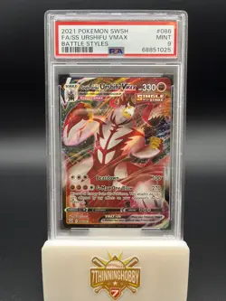 2021 Pokemon SWSH Full Art SS Urshifu VMAX Battle Styles #086 PSA 9 MINT - Image 1