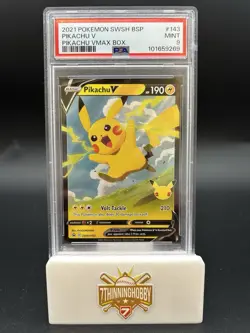 2021 Pokemon TCG Celebrations Vmax Box Pikachu V Promo #143 - PSA 9 Mint - Image 1