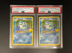 2021 Pokemon Celebrations Blastoise Holo #2 Classic - PSA 9 MINT X2 - Image 1