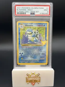 2021 Pokemon Celebrations Blastoise Holo #2 Classic - PSA 9 MINT X2 - Image 5