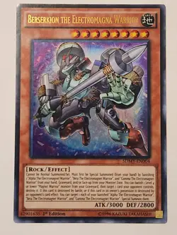 Yu-Gi-Oh! Berserkion the Electromagna Warrior 1st Edition SDMY-EN004 - Image 1